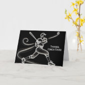 Neon Baseball Player Vielen Dank Karte (Gelbe Blume)