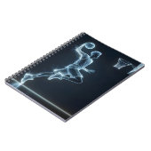 Neon Basketball Player mit leichten Wegen Notizblock (Linke Seite)