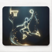 Neon Basketball Player Mousepad (Vorne)