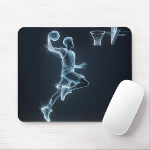Neon Basketball Player Mousepad