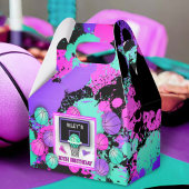 Neon Basketball Sneakers & Paint Spritzer Geburtst Geschenkschachtel