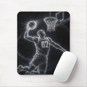 Neon-Basketballspieler Nummer 67 Mousepad