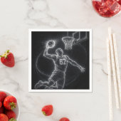 Neon-Basketballspieler Nummer 67 Serviette (Beispiel)