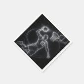 Neon-Basketballspieler Nummer 67 Serviette (Ecke)