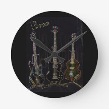 Neon Bass Clock
