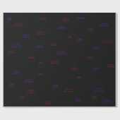 Neon Bats Geschenkpapier (Flach)