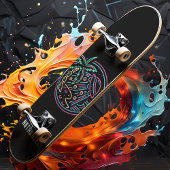 Neon Beach Alien Invasion Funny Personalisiert Nam Skateboard