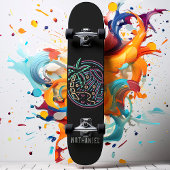 Neon Beach Alien Invasion Funny Personalisiert Nam Skateboard