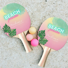 Neon Beach Bitte Bachelorette Beach Games Pink Tischtennis Schläger