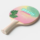 Neon Beach Bitte Bachelorette Beach Games Pink Tischtennis Schläger (Vorderseite)