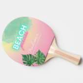 Neon Beach Bitte Bachelorette Beach Games Pink Tischtennis Schläger (Seitenansicht)