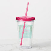 Neon Beach Bitte Junggeselinnen-Abschied Personali Acryltrinkbecher (Rückseite)