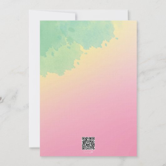 Neon Beach Bitte Rett Datum Junggeselinnen-Abschie Einladung (Rückseite)