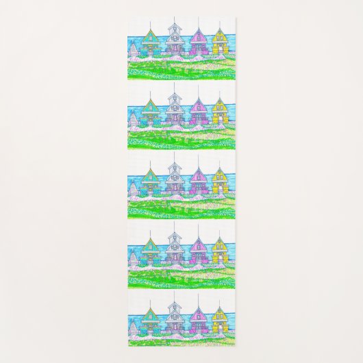 Neon Beach Hütte Yoga Mat Yogamatte (Vorderseite)