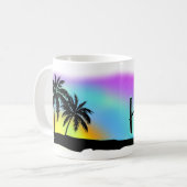 Neon Beach Skies auf Hawaii Kaffeetasse (Vorderseite Links)