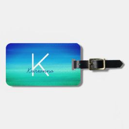 Neon Beachy Blue Green Gepäckanhänger