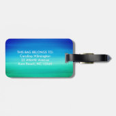 Neon Beachy Blue Green Gepäckanhänger (Rückseite horizontal)