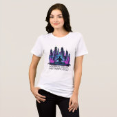 Neon Beat Master – DJ der Zukunft Tri-Blend Shirt (Vorderseite voll)