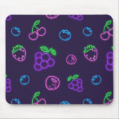 Neon-Beeren-Muster-Mauspad Mousepad (Vorne)