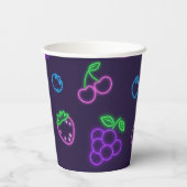 Neon-Beerenmuster-Party-Papierbecher Pappbecher (Rückseite)