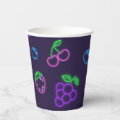 Neon-Beerenmuster-Party-Papierbecher Pappbecher (Vorderseite)