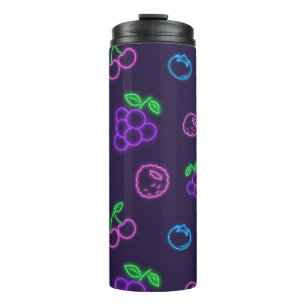 Neon-Beerenmuster-Wärmetumbler Thermosbecher