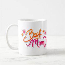 Neon Best Mama Graffiti Text mit Herz Kaffeetasse