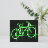 Neon Bicycle Postkarte (Stehend Vorderseite)