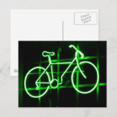 Neon Bicycle Postkarte (Vorne/Hinten)