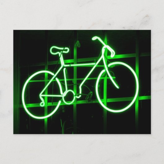 Neon Bicycle Postkarte (Vorderseite)