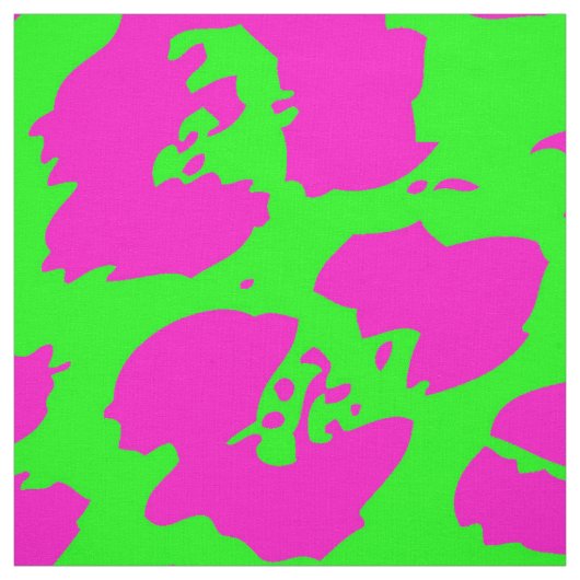 Neon Big Cat Print Stoff (Muster)