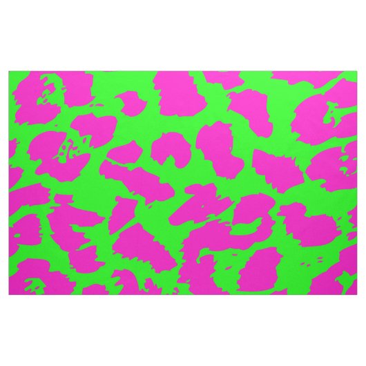Neon Big Cat Print Stoff (Fat Quarter (45,7 x 55,9 cm))