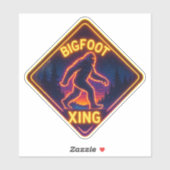 Neon Bigfoot Xing Sticker (Blatt)