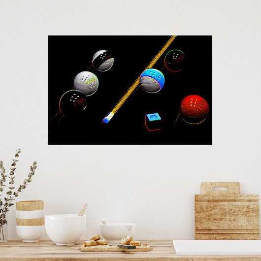 Neon Billards Poster (Küche)