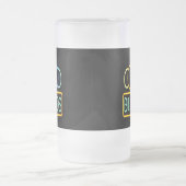 Neon Billiard Pool Signieren Mattierter Beer Tasse (Mittel)