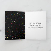 Neon Birthday Cocktails auf schwarz Karte (Innenseite)