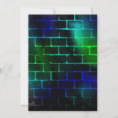 Neon Birthday Einladung für Junge 12. Geburtstag (Rückseite)