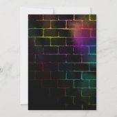 Neon Birthday Einladung für Mädchen 18. Geburtstag (Rückseite)