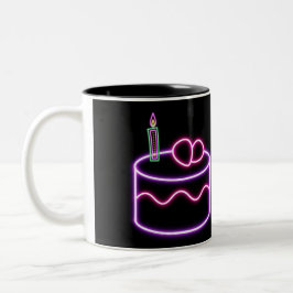 Neon birthday mug zweifarbige tasse