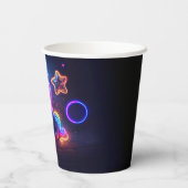 Neon Birthday Party Einicorn Magical Pappbecher (Rückseite)