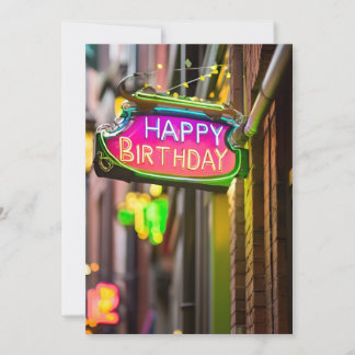Neon Birthday Sign Geburtstagsparty Einladung