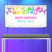 NEON BIRTHDAY TIERALS BALLOONS BANNER