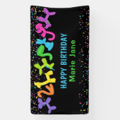 NEON BIRTHDAY TIERALS BALLOONS BANNER (Vertikal)