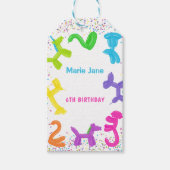 NEON BIRTHDAY TIERALS BALLOONS GESCHENKANHÄNGER (Vorderseite)