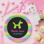 NEON BIRTHDAY TIERALS BALLOONS PAPPTELLER (Party)