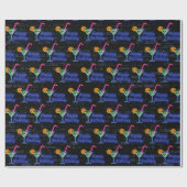 Neon Birthday und Cocktail Sign On Bridge Geschenkpapier (Flach)