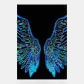 Neon Black and Blue Angle Wings Acrylschild (Vorderseite)
