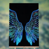 Neon Black and Blue Angle Wings Acrylschild (Neutral)