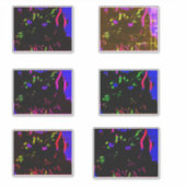 Neon Black Cat mit leuchtenden Augen Aufkleber (Vorderseite)