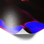 Neon Black Cat mit leuchtenden Augen Fotodruck (Ecke)